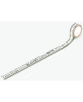 AALL and Create Washi Tape 20mm 10m Healthy Lettering (AALL-MT-086) (OUTLET)