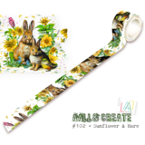 AALL and Create Washi Tape 25mm 10m Sunflower & Hare (AALL-MT-102) (OUTLET)