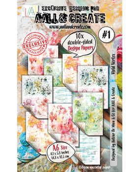AALL and Create Design Paper Vivid Vortex A6 (AALL-PA-001) (OUTLET)