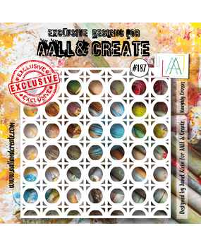 AALL and Create Stencil 6x6 Inch Naughty Crosses (AALL-PC-187) (OUTLET)