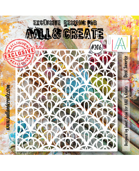 AALL and Create Stencil 6x6 Inch Deco Sunrise (AALL-PC-206) (OUTLET)