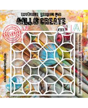 AALL and Create Stencil 6x6 Inch Jardin à la Française (AALL-PC-208) (OUTLET)