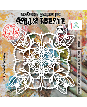 AALL and Create Stencil 6x6 Inch Beaded Lace (AALL-PC-220) (OUTLET)
