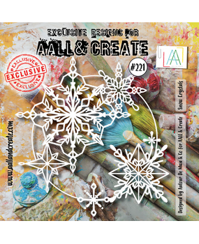 AALL and Create Stencil 6x6 Inch Snow Crystals (AALL-PC-221) (OUTLET)