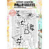 AALL and Create Stamp Set A4 Pencilled Flower (AALL-TP-160) (OUTLET)