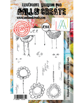 AALL and Create Stamp Set A6 Flowerheads (AALL-TP-244) (OUTLET)