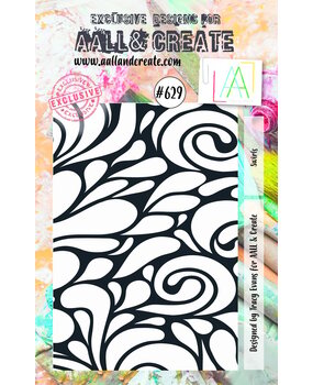 AALL and Create Stamp Set A7 Swirls (AALL-TP-629) (OUTLET)