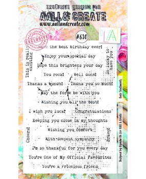 AALL and Create Stamp Set A6 Basic Sentiments (AALL-TP-630) (OUTLET)