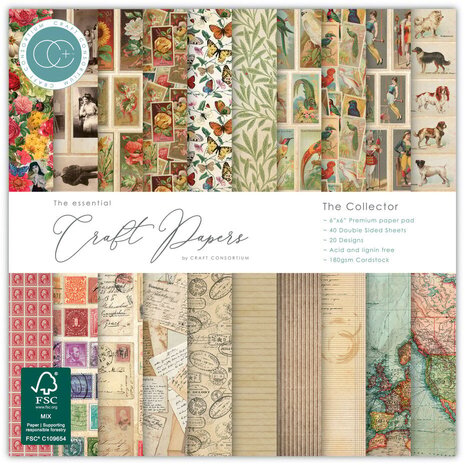 Craft Consortium The Collector 6x6 Inch Paper Pad (CCEPAD038B)
