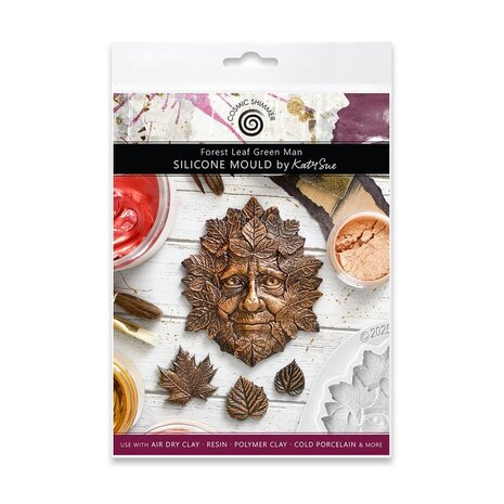 Cosmic Shimmer Silicone Mould Forest Leaf Green Man (CF0072-CS)