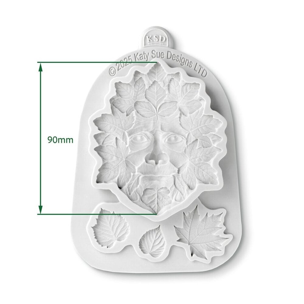 Cosmic Shimmer Silicone Mould Forest Leaf Green Man (CF0072-CS)