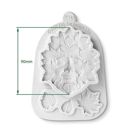Cosmic Shimmer Silicone Mould Forest Leaf Green Man (CF0072-CS)