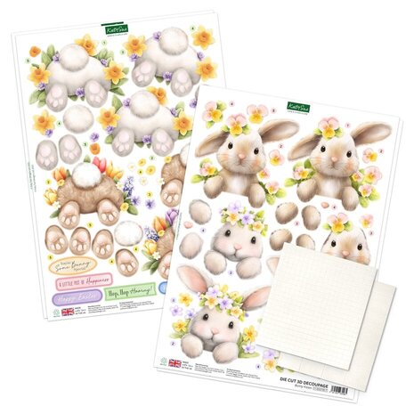 Katy Sue Card Making Kit Bunny Tails & Flower Pots (17-10109BFP)