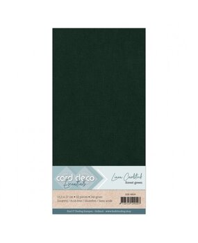 Card Deco Linen Cardstock Forest Green 10 Vel Vierkant (LKK-4K69)