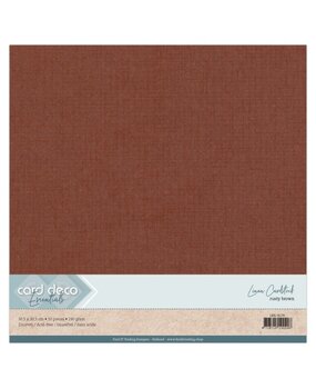 Card Deco Linen Cardstock Rusty Brown 10 Vel 30,5x30,5 cm (LKK-SC70)
