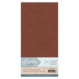 Card Deco Linen Cardstock Rusty Brown 10 Vel Vierkant (LKK-4K70)
