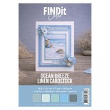 Find It Trading Linen Cardstock Pack A5 Ocean Breeze (FITCBA5002)