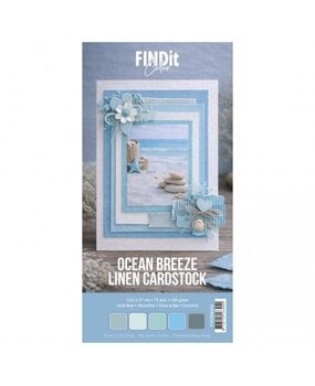 Find It Trading Linen Cardstock Pack 4K Ocean Breeze (FITCB4K002)