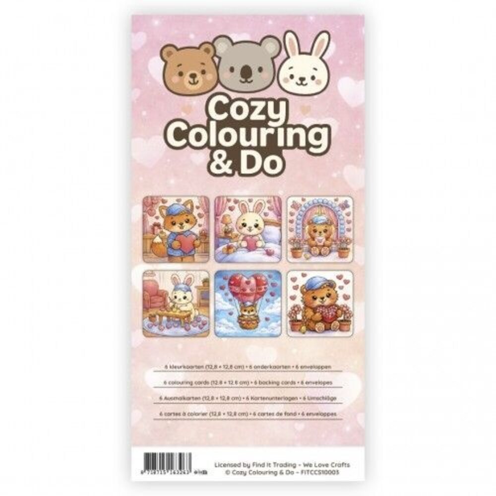 Find It Trading Cozy Colouring Cards Set Cozy Day Love (FITCCS10003)