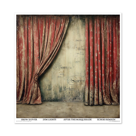ITD Collection Carnival When the Curtain Falls 12x12 Inch Paper Pad (SLS 104)