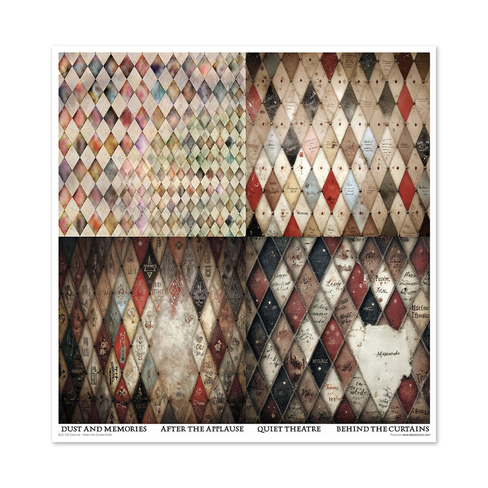 ITD Collection Carnival When the Curtain Falls 12x12 Inch Paper Pad (SLS 104)
