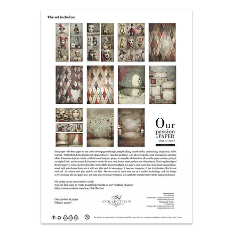 ITD Collection Carnival Masquerade A4 Rice Paper Set (RP 098)