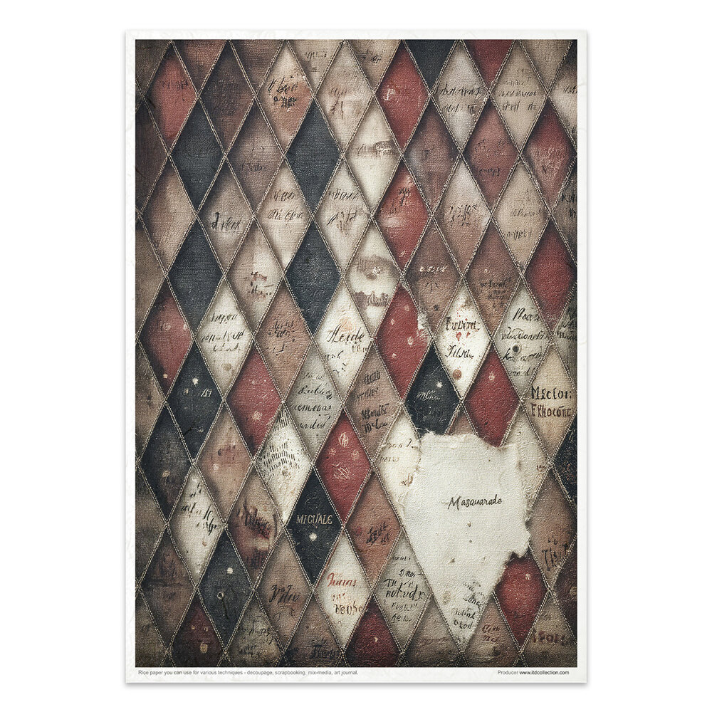ITD Collection Carnival Masquerade A4 Rice Paper Set (RP 098)