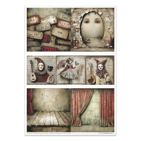 ITD Collection Carnival Masquerade A4 Rice Paper Set (RP 098)