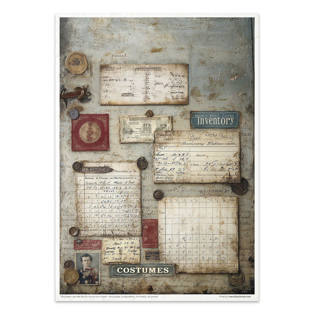 ITD Collection Carnival Masquerade A4 Rice Paper Set (RP 098)