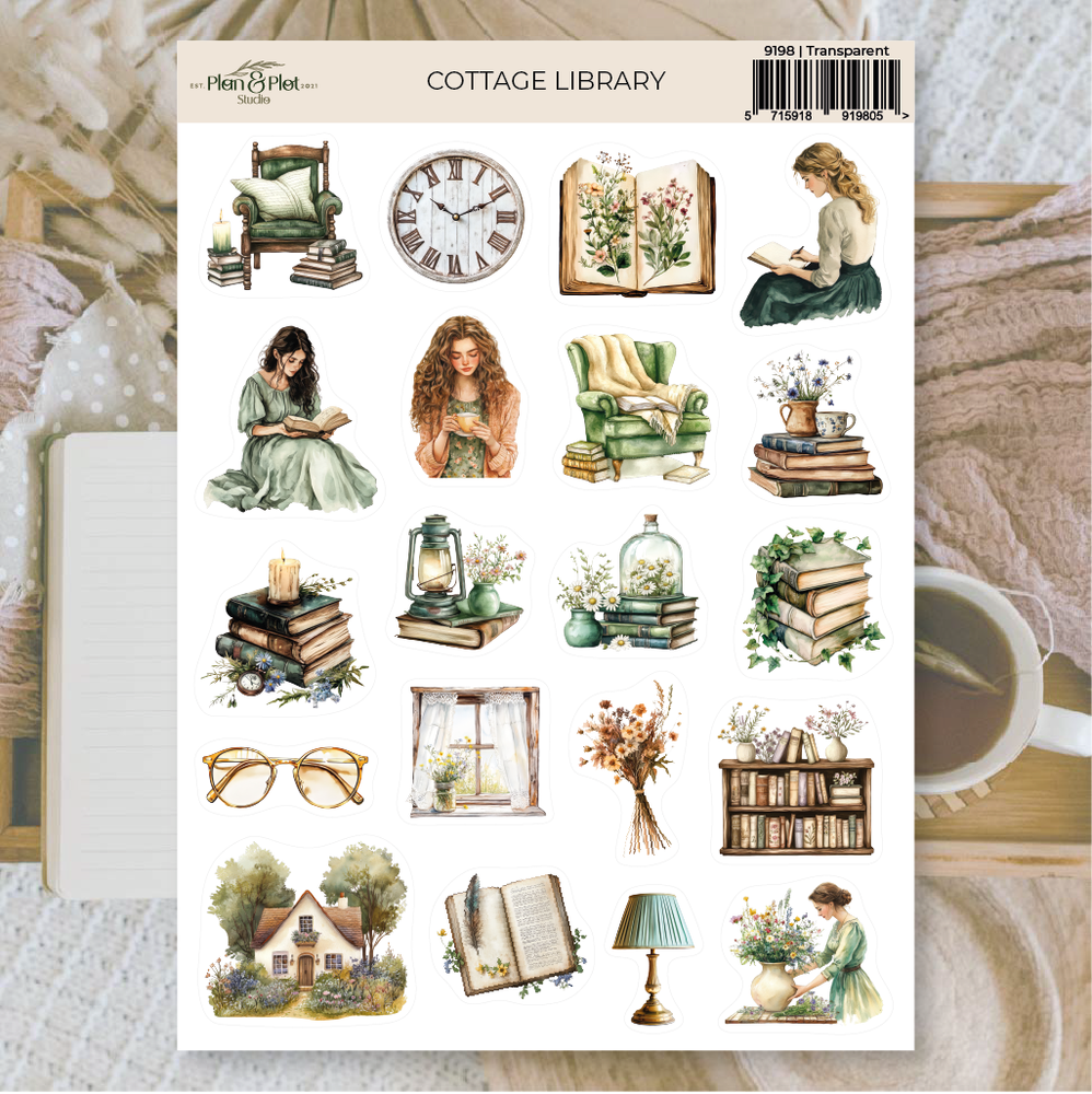 Plan & Plot Studio Cottage Library Stickers (9198)