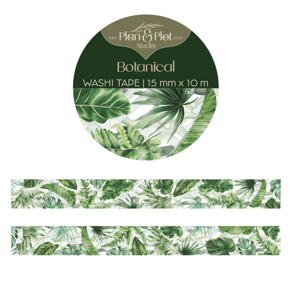 Plan & Plot Studio Botanical Washi Tape 15mm (WT117)