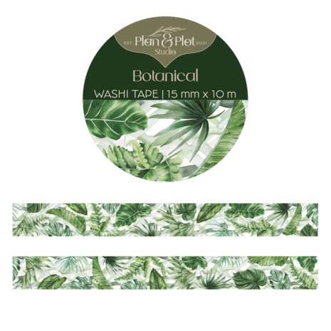 Plan & Plot Studio Botanical Washi Tape 15mm (WT117)