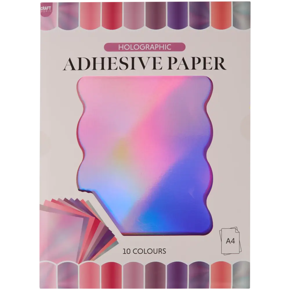 Craft Sensations Adhesive Paper A4 Holographic (3217777) Craft Sensations Adhesive Paper A4 Holographic (3217777)