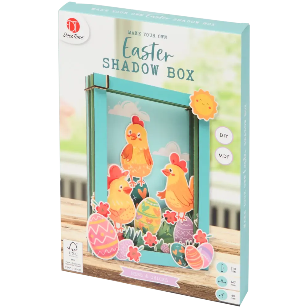 DécoTime DIY Easter Shadow Box Hens & Chicken (3220976)