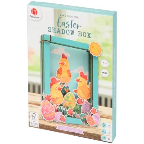 DécoTime DIY Easter Shadow Box Hens & Chicken (3220976)