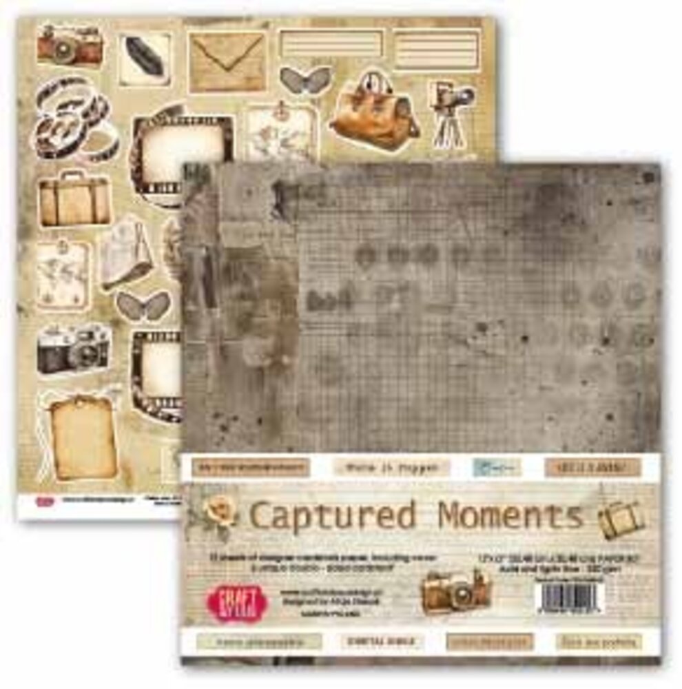 Craft & You Captured Moments 12x12 Inch Paper Pack (12pcs) (CPS-CM30-12)