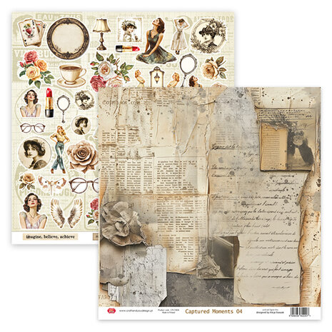 Craft & You Captured Moments 12x12 Inch Paper Pack (12pcs) (CPS-CM30-12)
