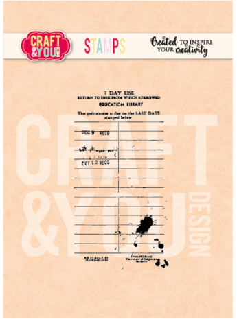 Craft & You Clear Stamp Vintage Table (CS058)