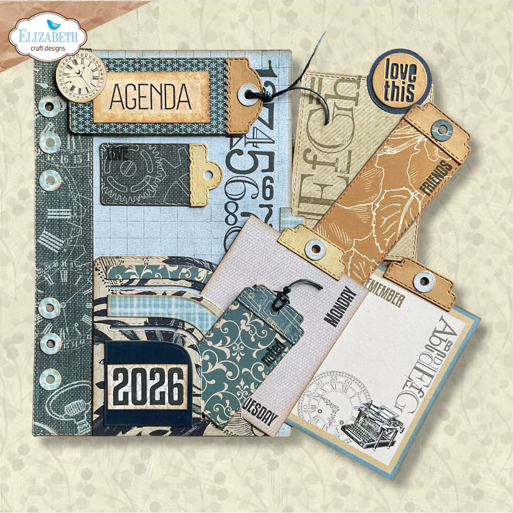Elizabeth Craft Designs Delightful Discovery Dies Rounded Pocket with Tags (2337)