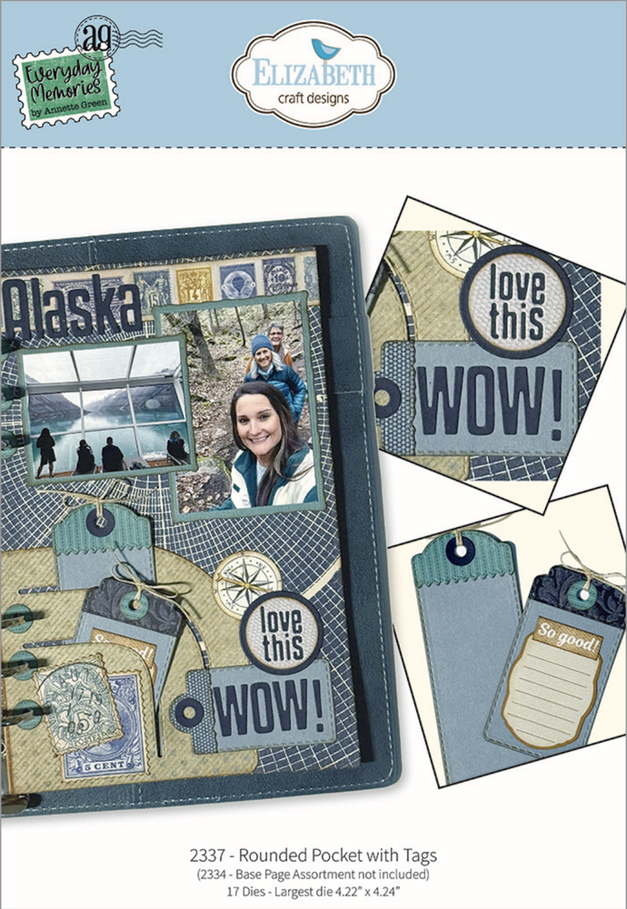 Elizabeth Craft Designs Delightful Discovery Dies Rounded Pocket with Tags (2337)