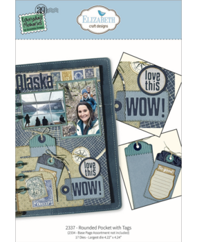 Elizabeth Craft Designs Delightful Discovery Dies Rounded Pocket with Tags (2337)