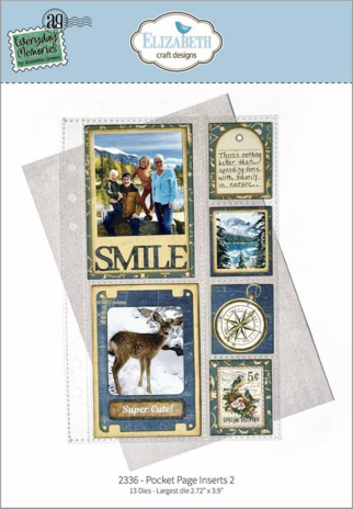 Elizabeth Craft Designs Delightful Discovery Dies Pocket Page Inserts 2 (2336)