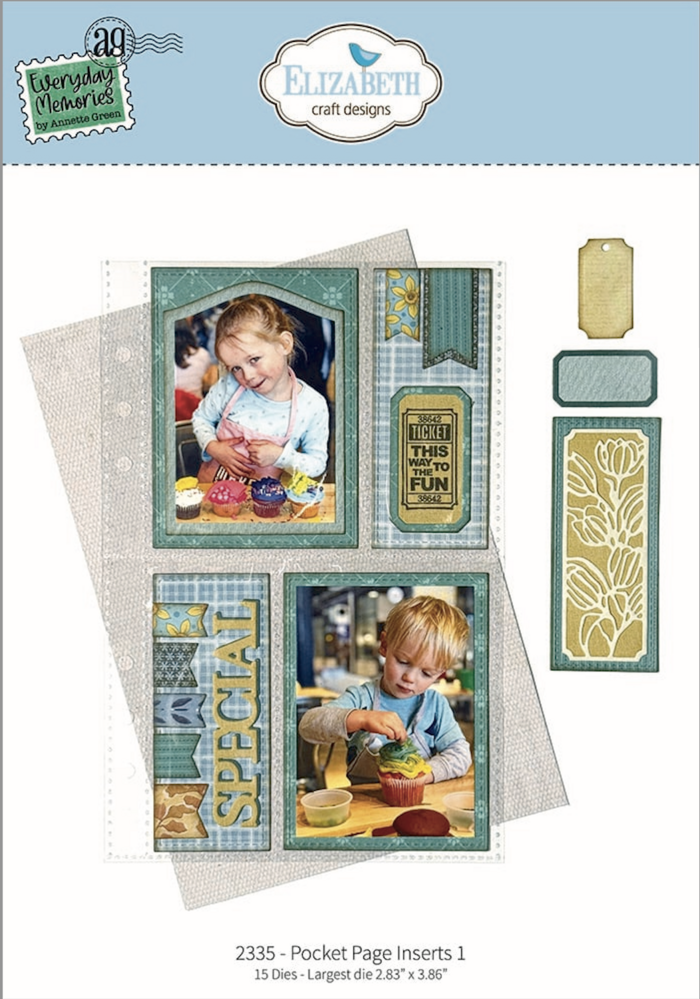 Elizabeth Craft Designs Delightful Discovery Dies Pocket Page Inserts 1 (2335)