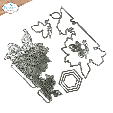 Elizabeth Craft Designs Delightful Discovery Dies Bee and Flower Accents (2339)