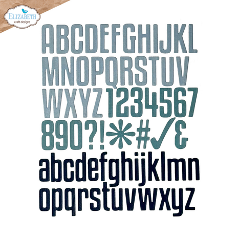Elizabeth Craft Designs Delightful Discovery Dies all & Bold Alphabet (2341)