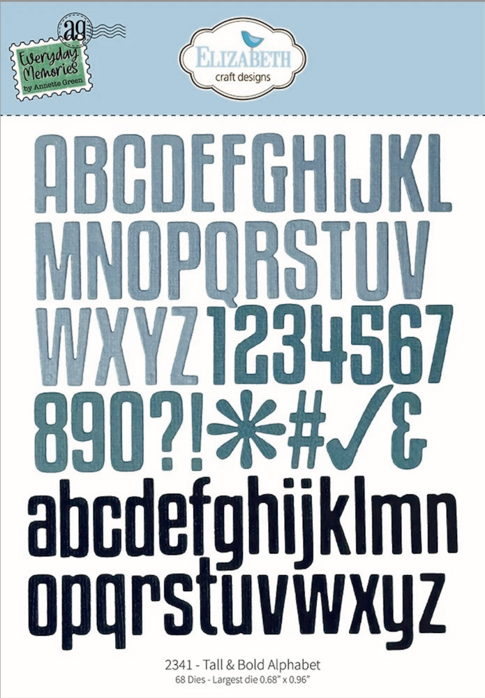 Elizabeth Craft Designs Delightful Discovery Dies all & Bold Alphabet (2341)