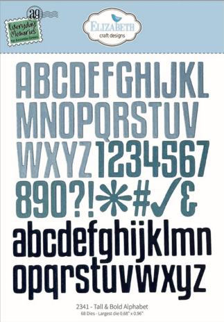 Elizabeth Craft Designs Delightful Discovery Dies all & Bold Alphabet (2341)