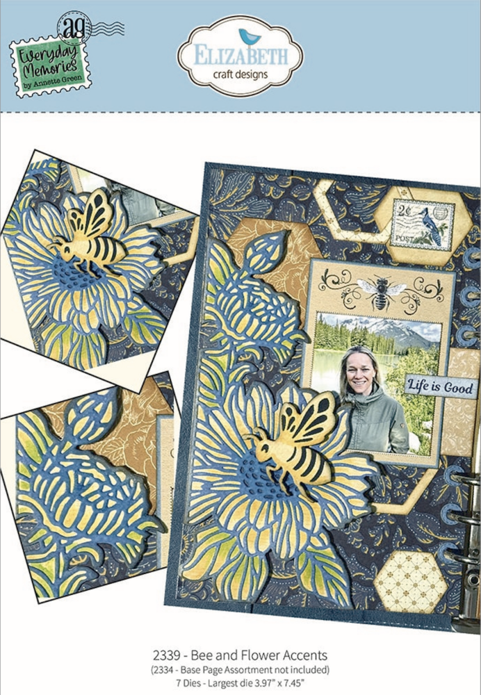 Elizabeth Craft Designs Delightful Discovery Dies Bee and Flower Accents (2339)