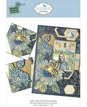 Elizabeth Craft Designs Delightful Discovery Dies Bee and Flower Accents (2339)