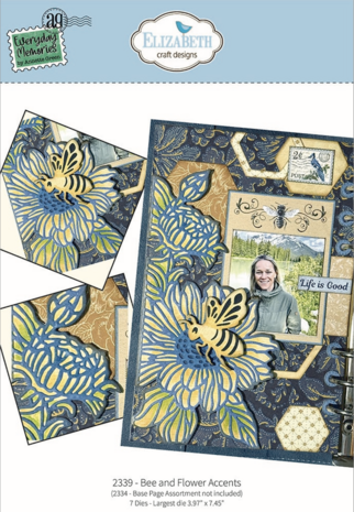 Elizabeth Craft Designs Delightful Discovery Dies Bee and Flower Accents (2339)